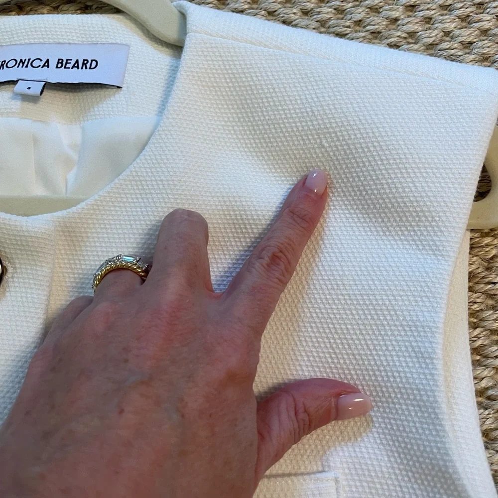 Veronica Beard Tamara Ivory Buttoned Vest 8 - Picture 6 of 8